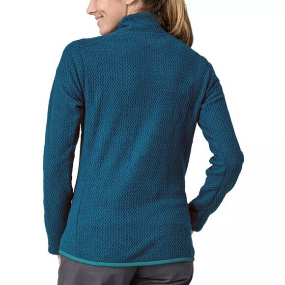 NWT Patagonia R1 Air Zip Neck Blue Fleece Jacket - Picture 7 of 8